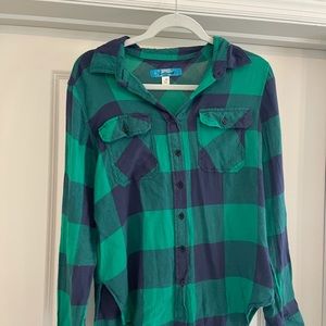 Green & Blue Flannel- Size M